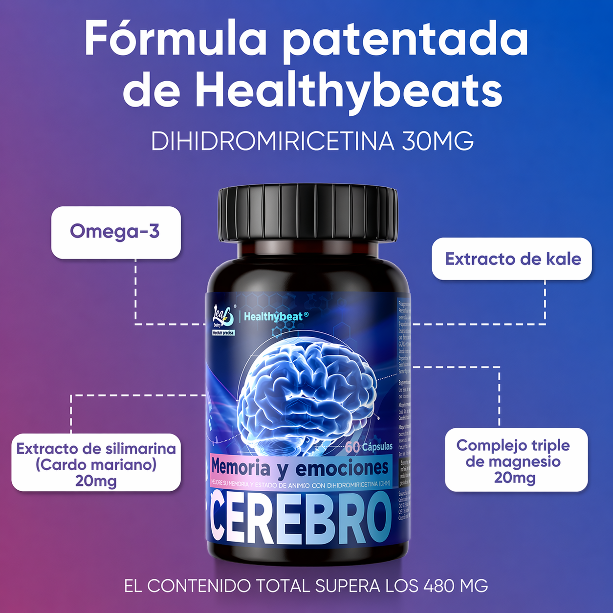 Suplemento Cerebro Soporte Cerebral 60 capsulas