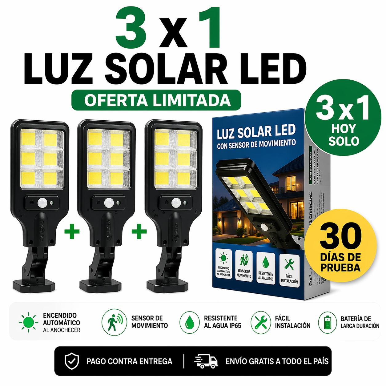 Reflector Solar LED (+Envío GRATIS). ¡COMPRA 1 Y LLÉVATE 3!